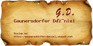 Gaunersdorfer Dániel névjegykártya